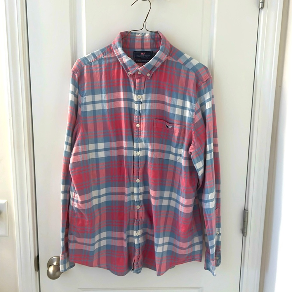Vineyard Vines Men’s Plaid Shirt Size Large